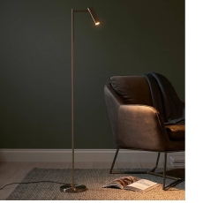 Modern Reader Floor Lamp Satin Nickel Finish