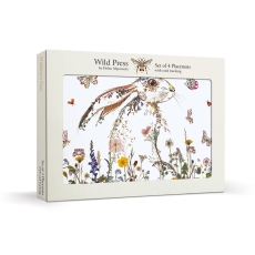 Set of 4 Wildflower Hare Place Mats
