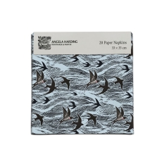 20 paper napkins featuring Swallow & Sea design