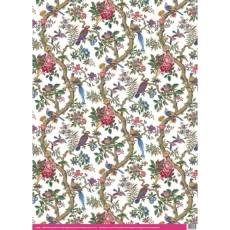 Uncoated Chinese Tree Design Foil Giftwrap