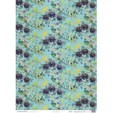 Uncoated Magnolia Design Foil Giftwrap