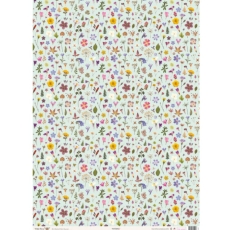 Uncoated Chinese Tree Design Foil Giftwrap sheet