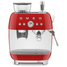 Smeg Espresso Machine With Grinder Red