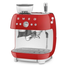 Smeg Espresso Machine With Grinder Red