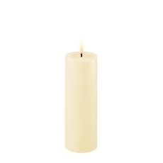 CREAM LED CANDLE 5X15CM