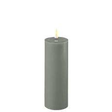SALVIE GREEN LED CANDLE 5X10CM