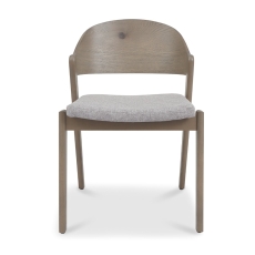 Vigo Dining Chair Grey Fabric Grey Oiled Oak