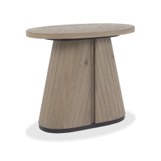 Vigo Oval Lamp Table Grey Oiled Oak