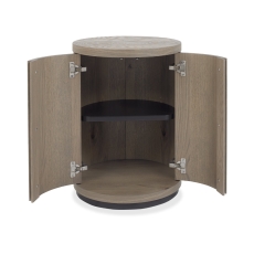 Vigo Round Lamp Table Grey Oiled Oak