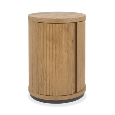 Vigo Round Lamp Table Rustic Oak