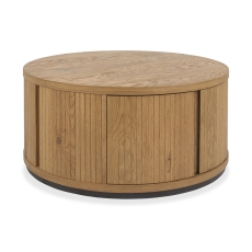 Vigo Round Coffee Table Rustic Oak
