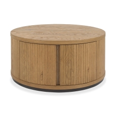 Vigo Round Coffee Table Rustic Oak