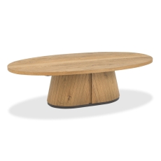 Vigo Oval Coffee Table Rustic Oak