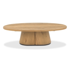 Vigo Oval Coffee Table Rustic Oak
