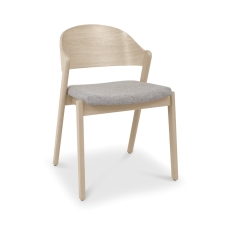 Vigo Dining Chair Grey Fabric Scandi Oak