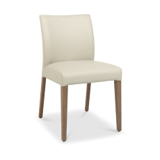Koda Dining Chair Ivory Bonded Leather