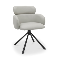 Koda Hudson Swivel Chair Light Grey Faux Leather