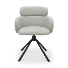 Koda Hudson Swivel Chair Light Grey Faux Leather