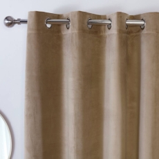 Casa Eyelet Headed Curtains Lined Mocha