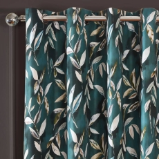 Madrid Eyelet Headed Curtains Lined Bottle