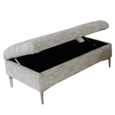 Izzy Fabric Legged Ottoman