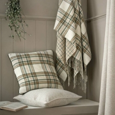 Laura Ashley Padbury Check 45cm Cushion Olive