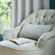 Laura Ashley Cornish Chenille Stripe 30cm x 50cm Cushion Slate Blue