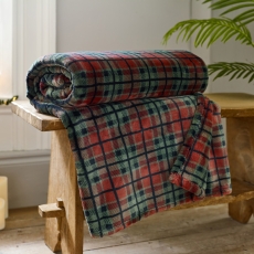 Deyongs Hattie Check Throw 140cm x 180cm Red
