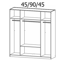 Trento 4 Door (2 Mirror) Wardrobe W181cm Sonoma Oak