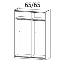 Spirea 2 Door (1 Mirror) Sliding Wardrobe W131cm Artisan Oak & Metallic Grey With Metallic Grey Hand
