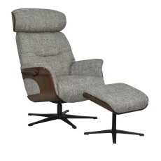 Wade Swivel Recliner & Footstool Cocoa