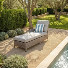 Valencia Single Lounger With LHF Arm