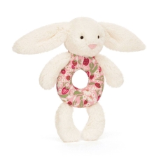Jellycat Blossom Cream Bunny Berry Ring Rattle