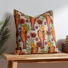 Akamba Cockatiels 50cm Cushion Orange