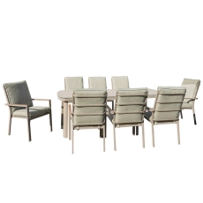 Antibes Champagne 8 Seat Dining Set