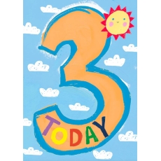 Age 3 Boy - Greeting Card