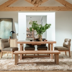 Otterton Extending Dining Table 160-200cm & 4 Alfie Dining Chairs