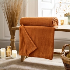 Snuggle Touch Throw 140X180cm Rust