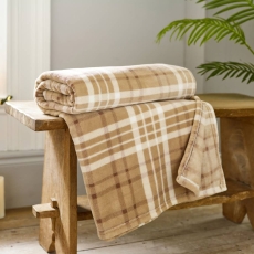Snuggle Check Throw 140X180cm Umber