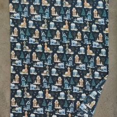 Festive Village Throw Navy 140X180cm