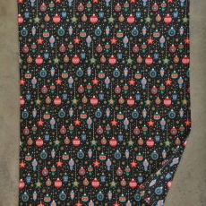 Christmas Baubles Throw Navy 140X180cm