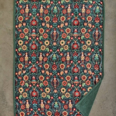 Folkloric Nutcracker Throw Navy 130X170cm