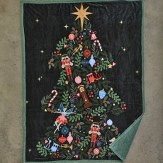 Traditional Tree Throw Navy 130X170cm