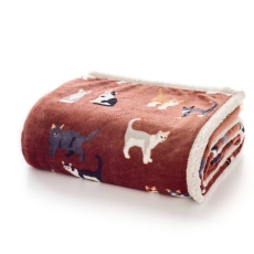 Mixed Kitty Throw Brick 140X180cm