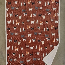 Mixed Kitty Throw Brick 140X180cm