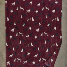 Tlc Hounds Throw Burgundy 140X180Cm