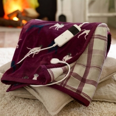 Tlc Hounds Heated Throw 140X180cm