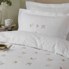 Sophie Allport Snowy Owls Duvet Set White