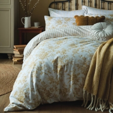 Laura Ashley Walled Harden Duvet Set Ochre Yellow