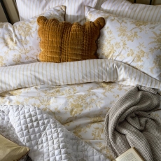 Laura Ashley Walled Harden Duvet Set Ochre Yellow